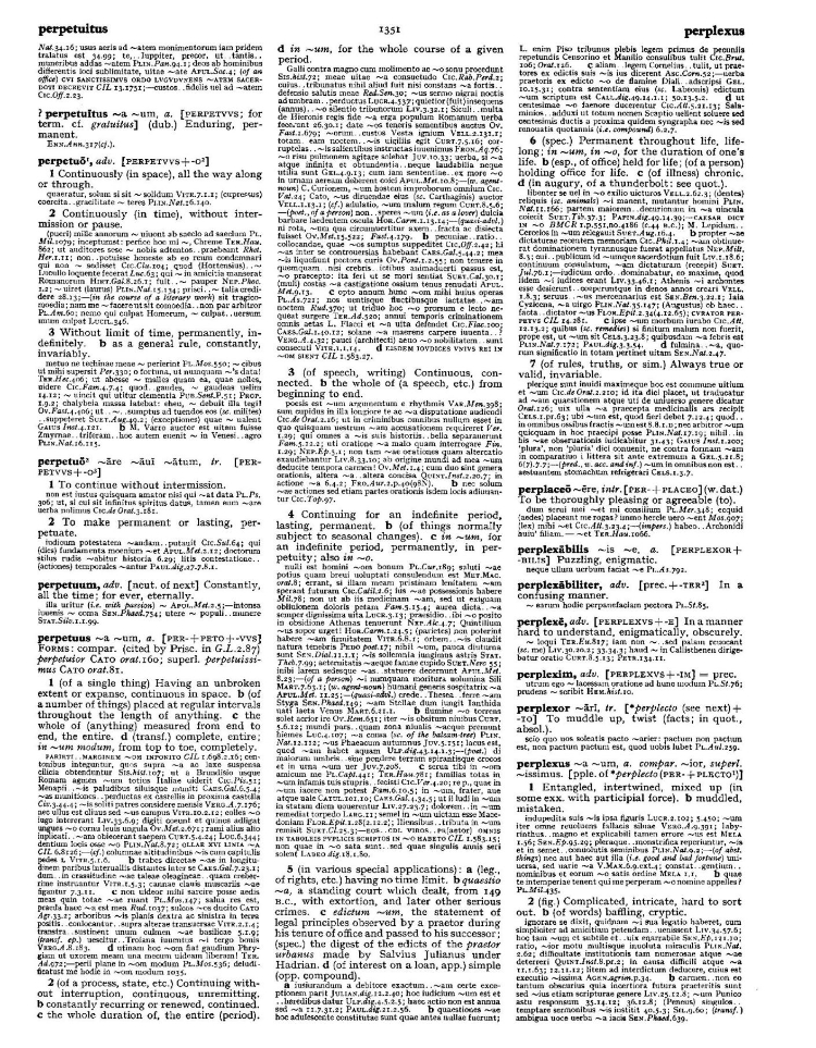 Page from the Oxford Latin Dictionary