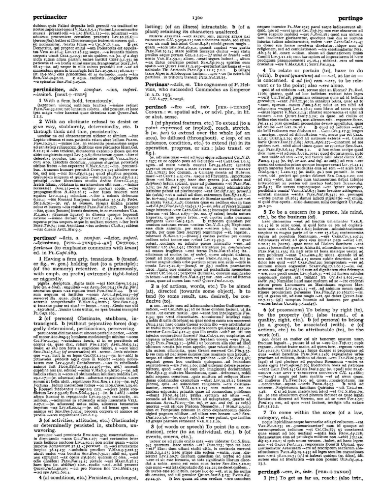 Page from the Oxford Latin Dictionary