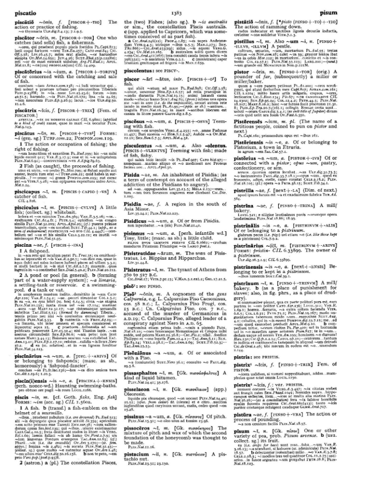 Page from the Oxford Latin Dictionary