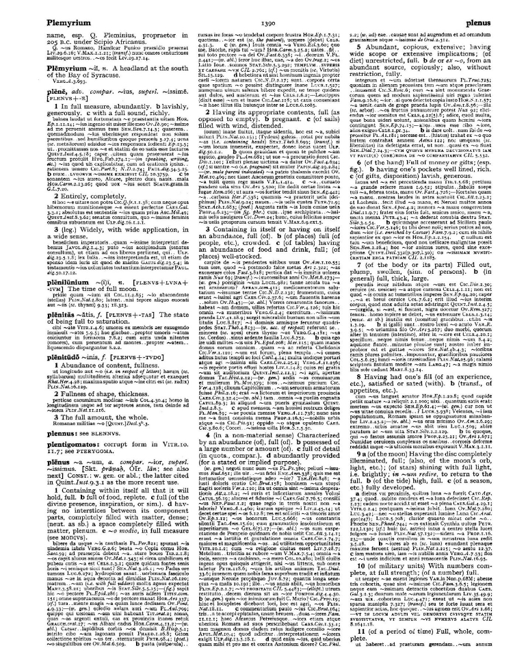 Page from the Oxford Latin Dictionary