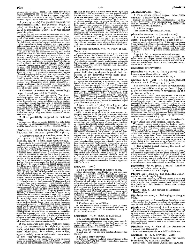 Page from the Oxford Latin Dictionary