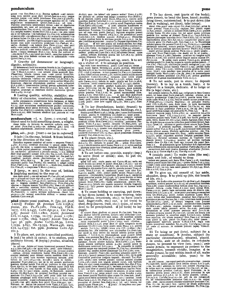 Page from the Oxford Latin Dictionary