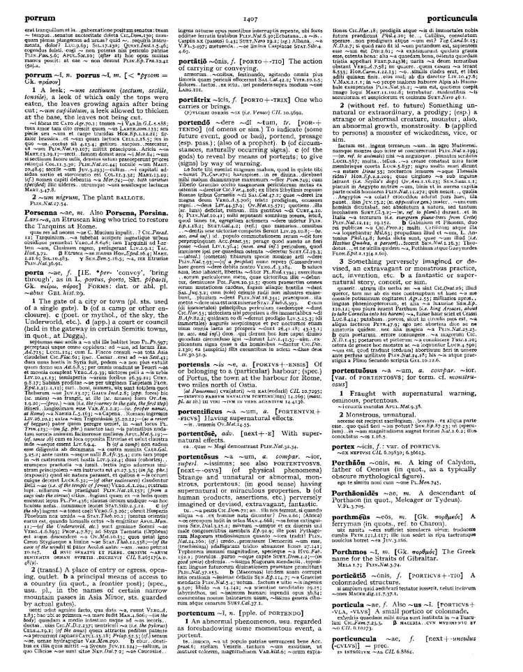 Page from the Oxford Latin Dictionary