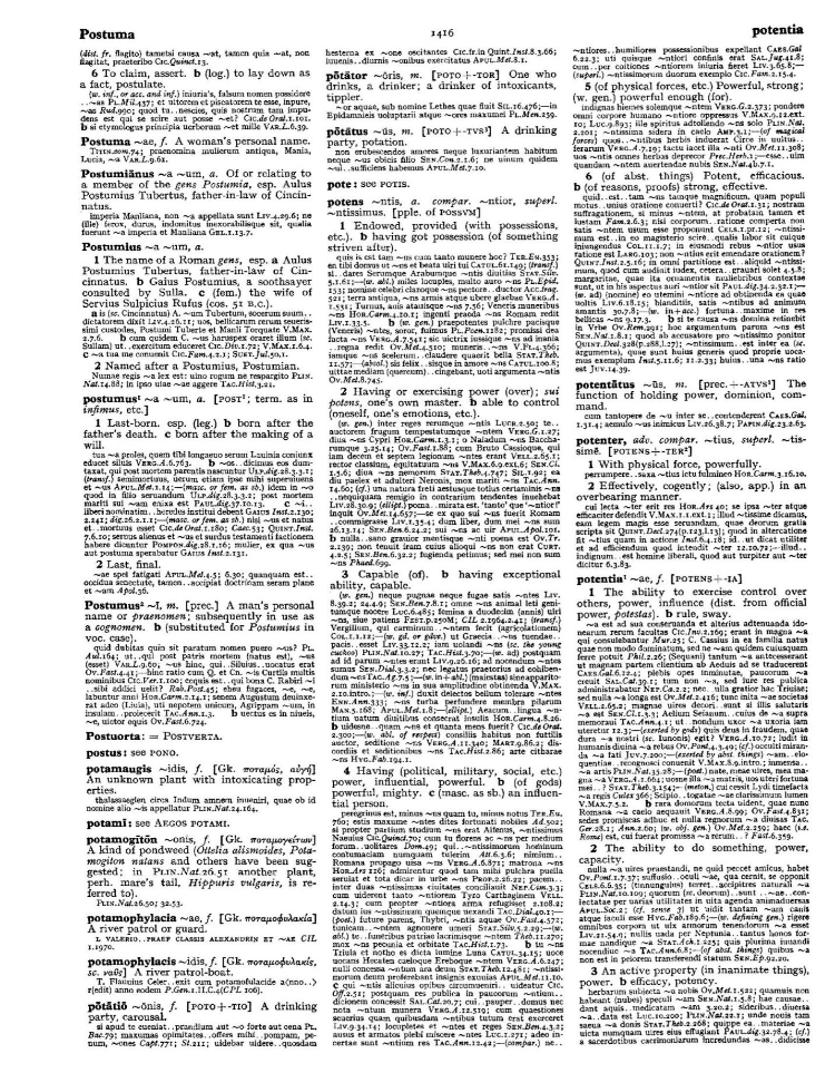 Page from the Oxford Latin Dictionary