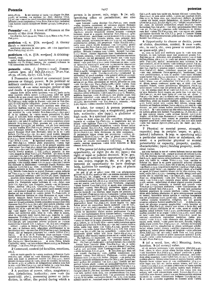 Page from the Oxford Latin Dictionary