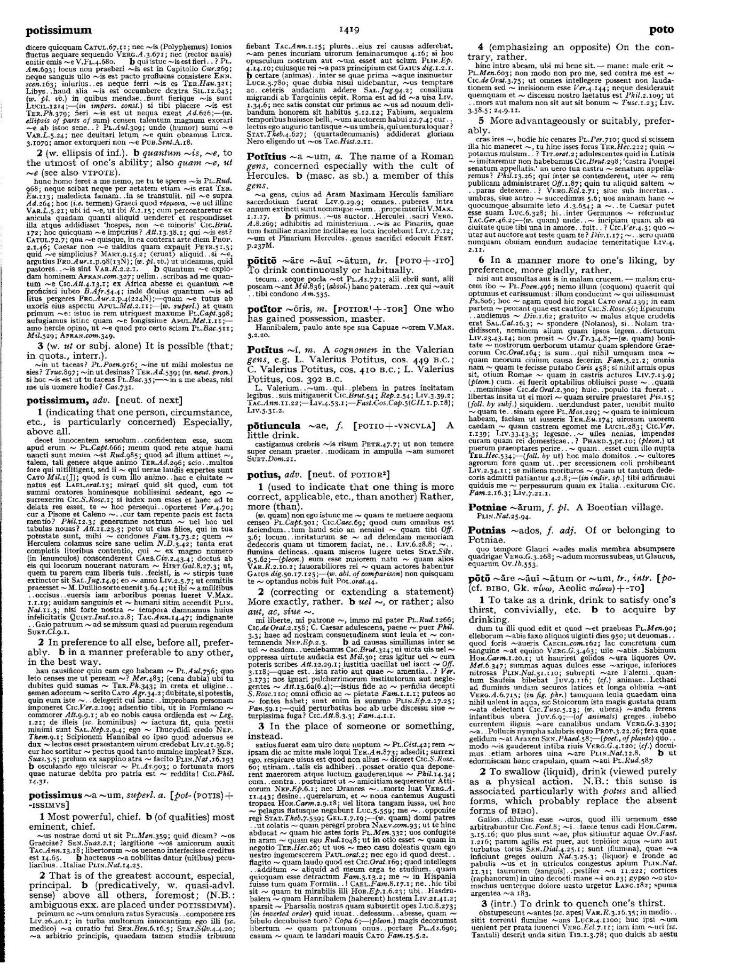 Page from the Oxford Latin Dictionary