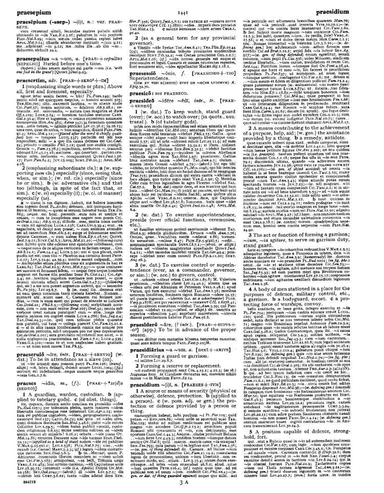 Page from the Oxford Latin Dictionary