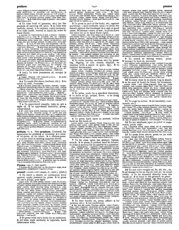 Page from the Oxford Latin Dictionary