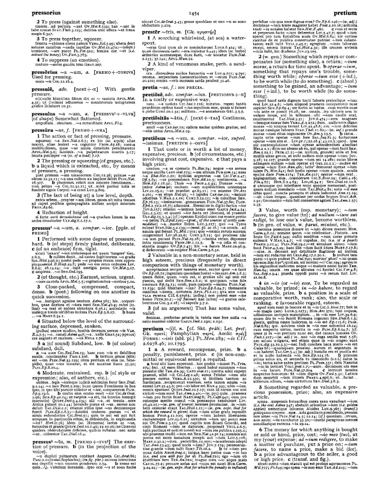Page from the Oxford Latin Dictionary