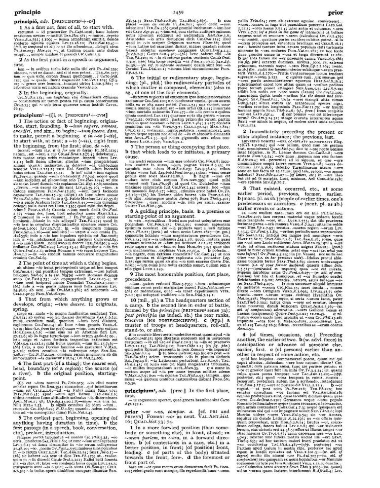 Page from the Oxford Latin Dictionary