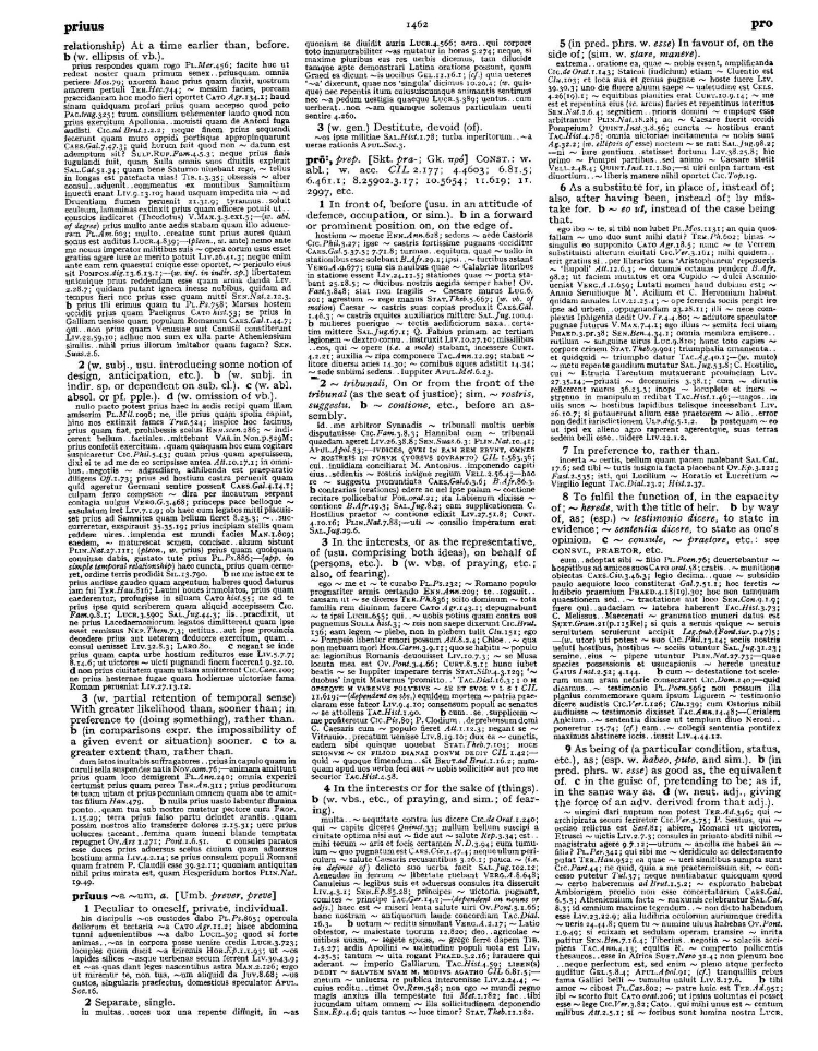 Page from the Oxford Latin Dictionary