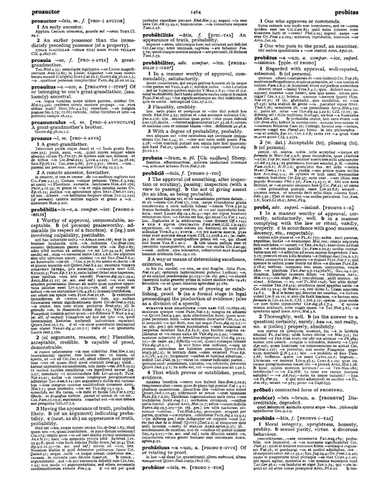 Page from the Oxford Latin Dictionary