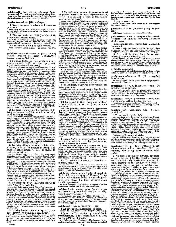 Page from the Oxford Latin Dictionary