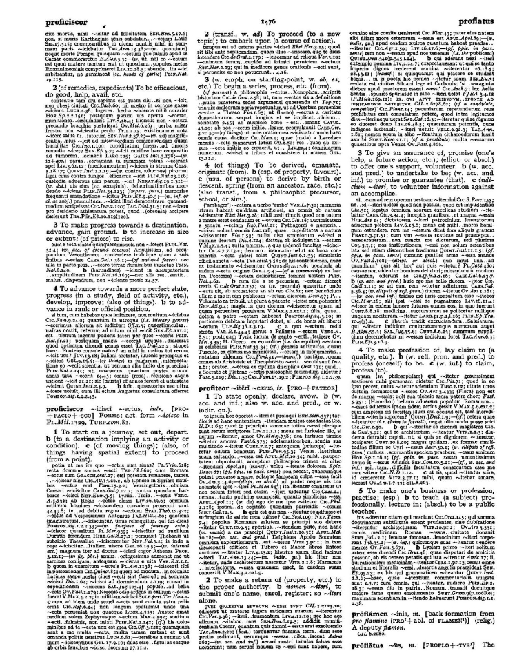 Page from the Oxford Latin Dictionary