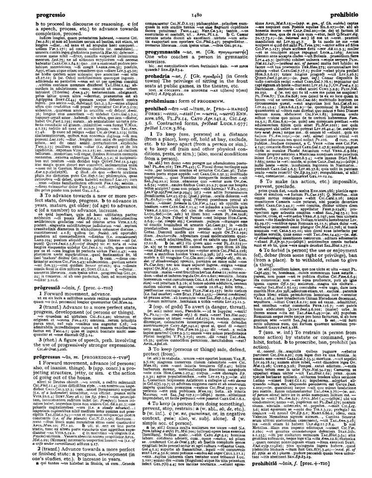 Page from the Oxford Latin Dictionary