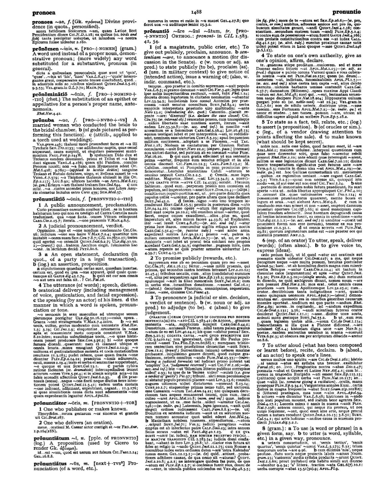 Page from the Oxford Latin Dictionary