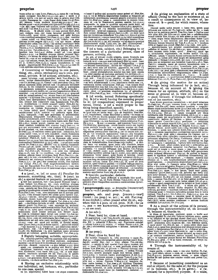 Page from the Oxford Latin Dictionary