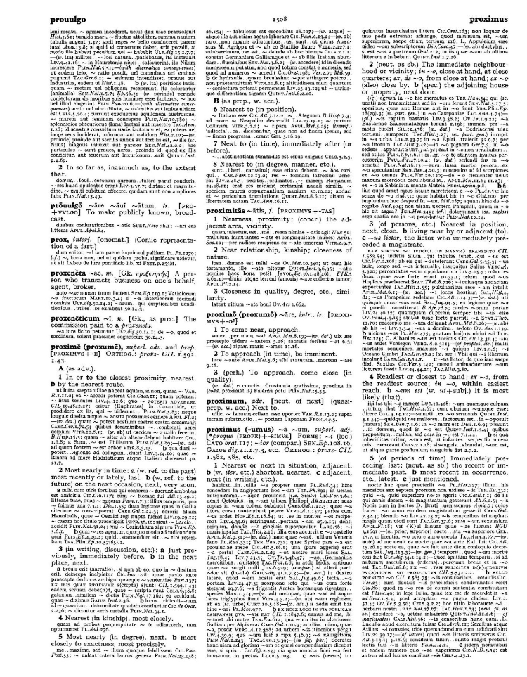 Page from the Oxford Latin Dictionary