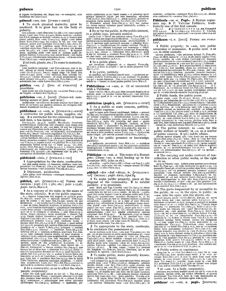 Page from the Oxford Latin Dictionary