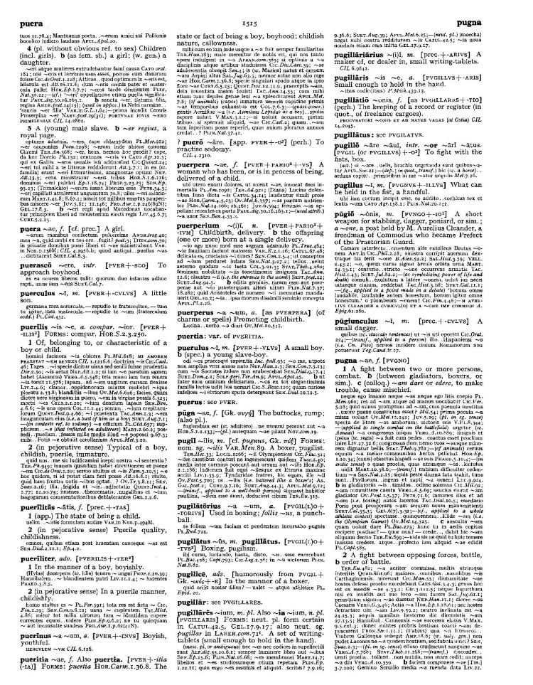 Page from the Oxford Latin Dictionary