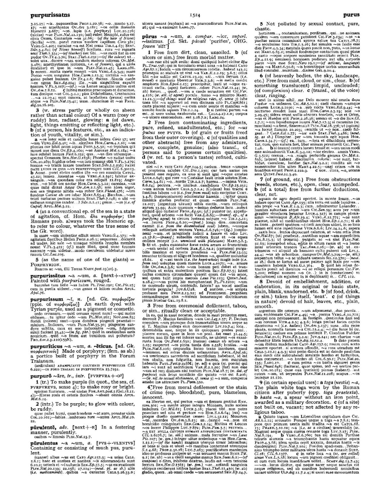 Page from the Oxford Latin Dictionary