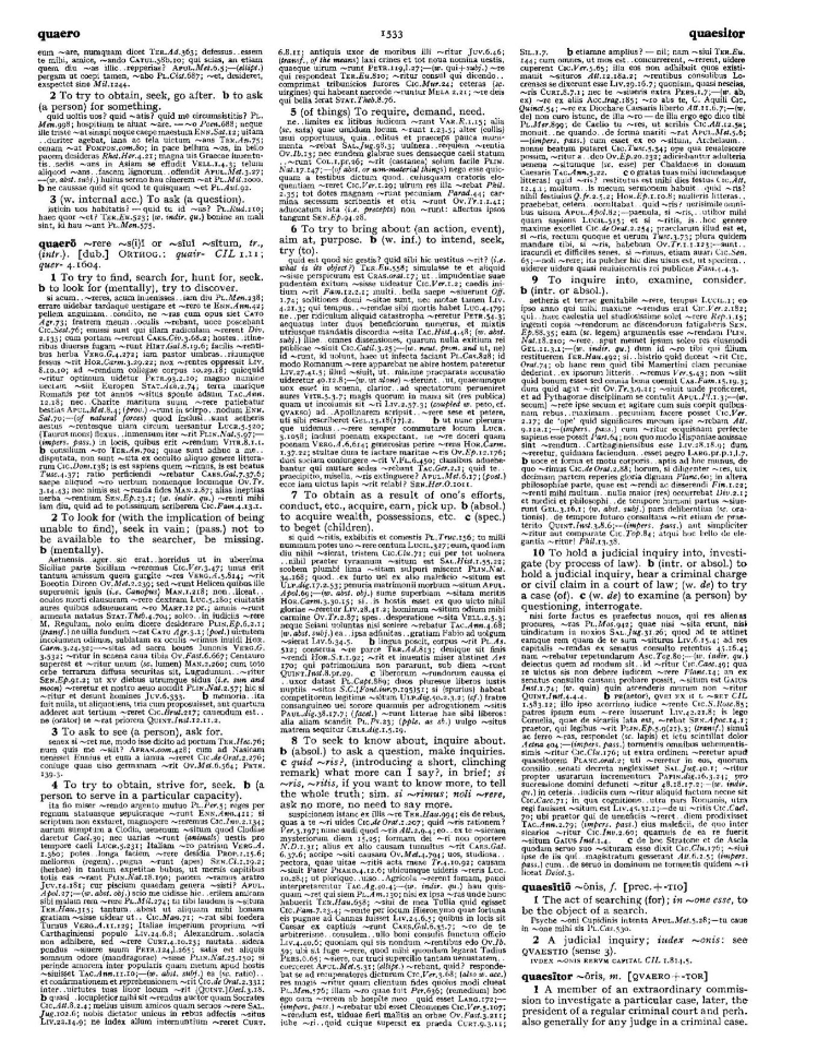 Page from the Oxford Latin Dictionary