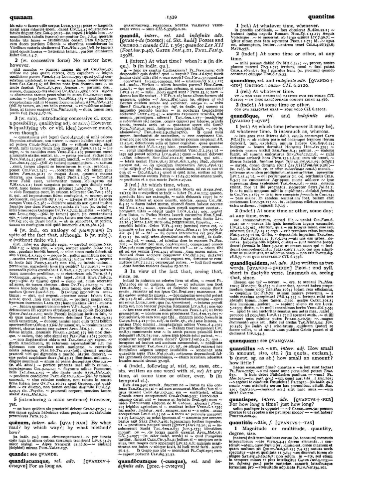 Page from the Oxford Latin Dictionary