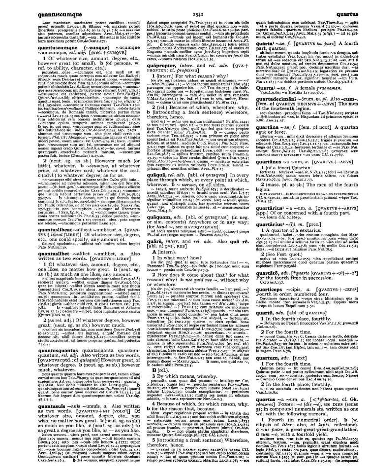 Page from the Oxford Latin Dictionary