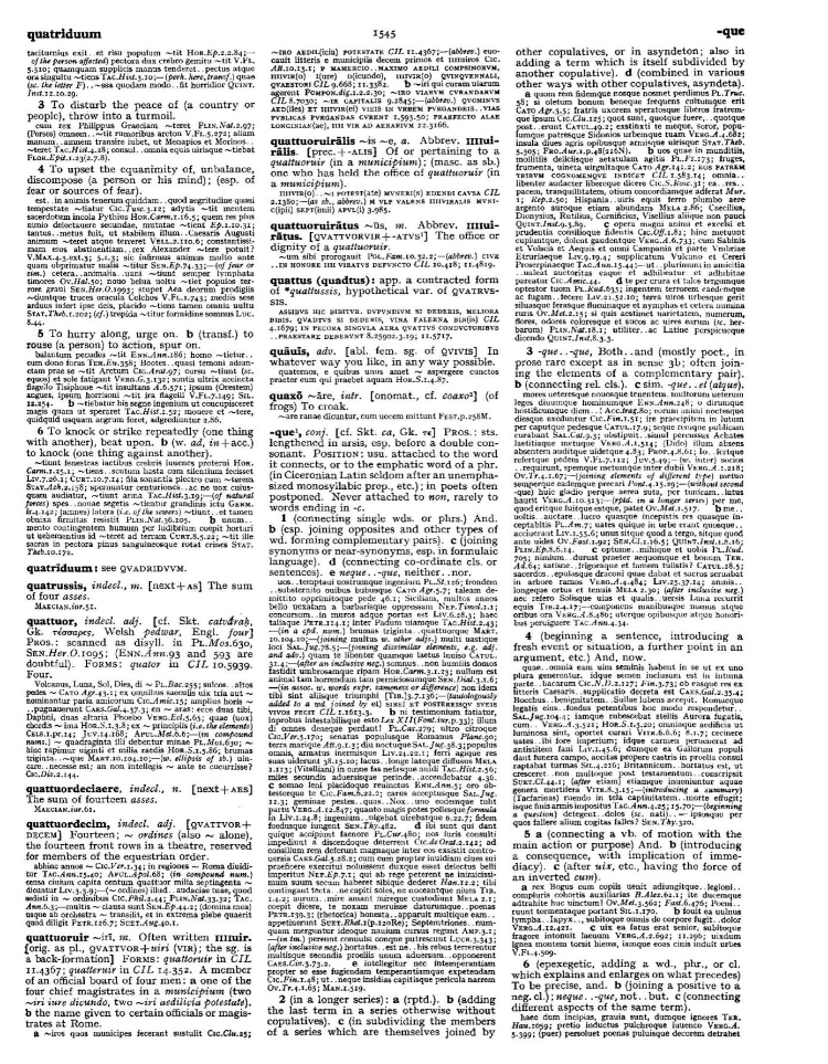 Page from the Oxford Latin Dictionary