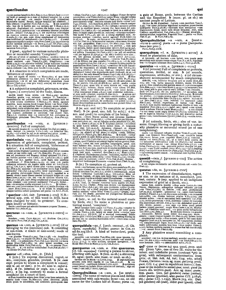 Page from the Oxford Latin Dictionary