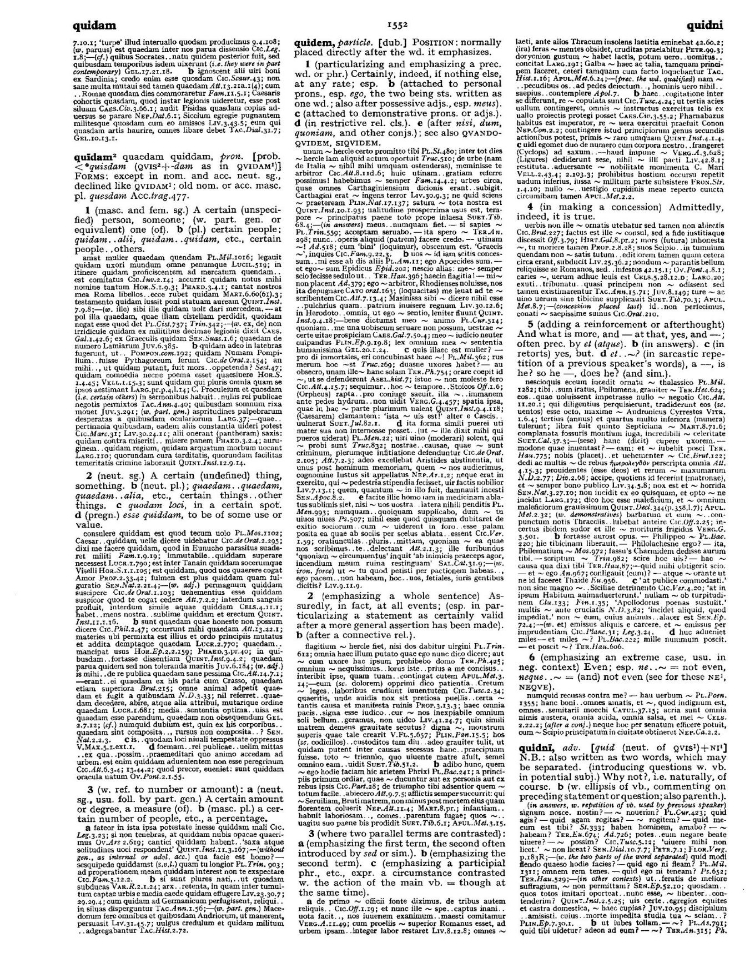 Page from the Oxford Latin Dictionary