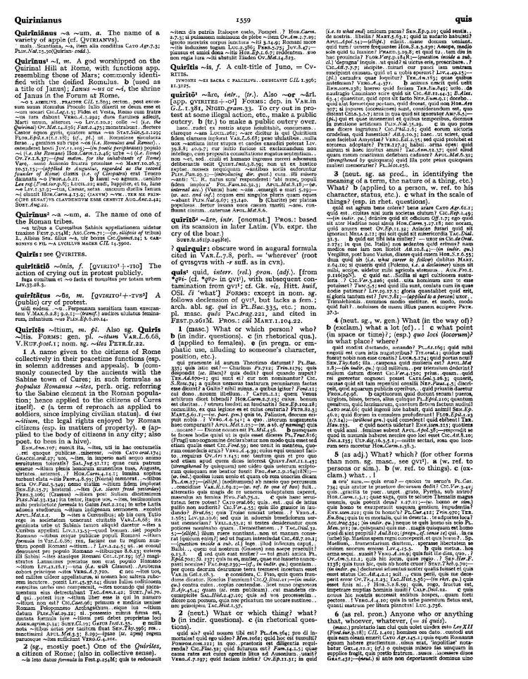 Page from the Oxford Latin Dictionary