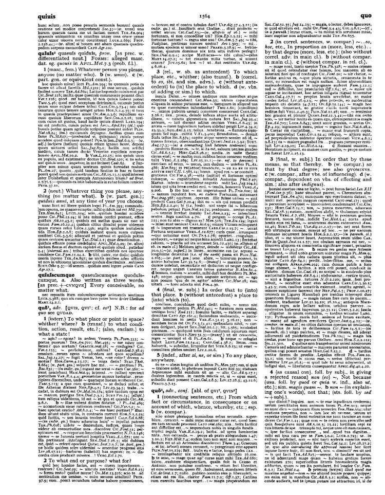 Page from the Oxford Latin Dictionary