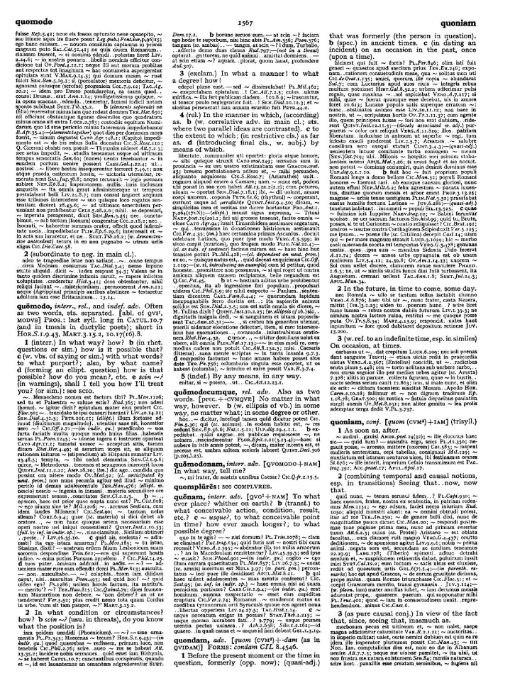 Page from the Oxford Latin Dictionary