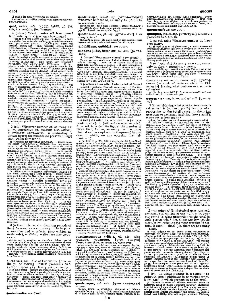 Page from the Oxford Latin Dictionary