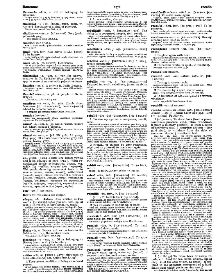 Page from the Oxford Latin Dictionary