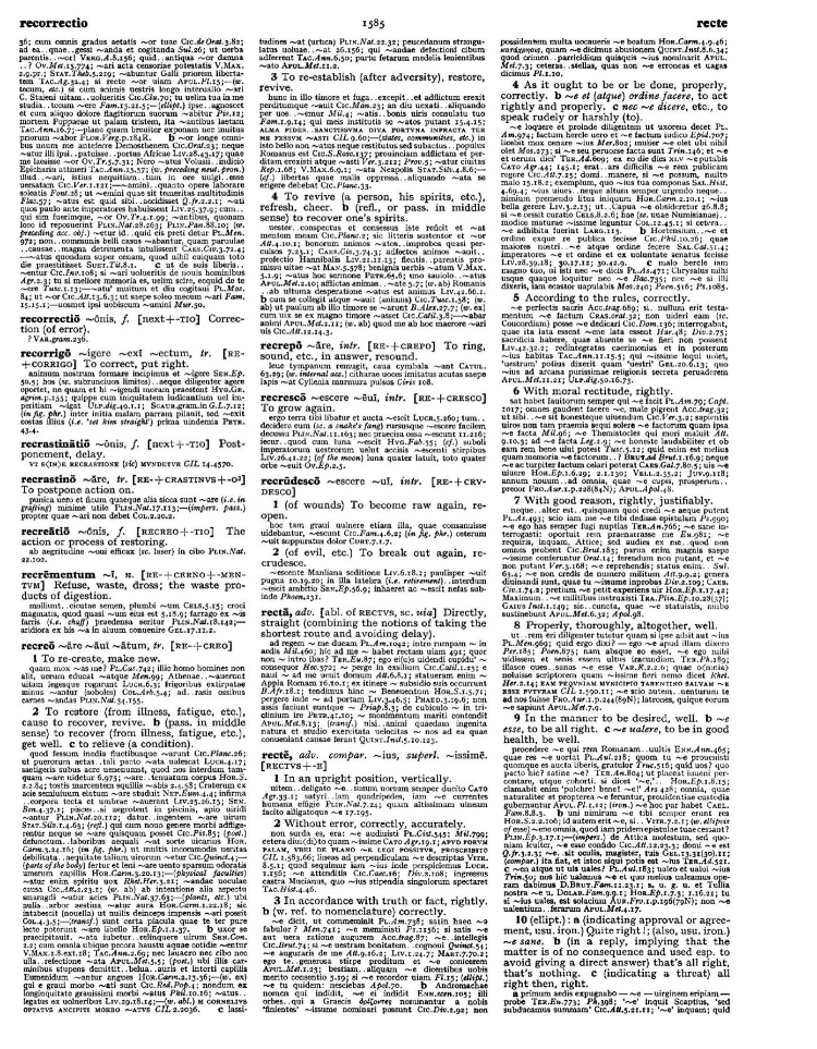 Page from the Oxford Latin Dictionary