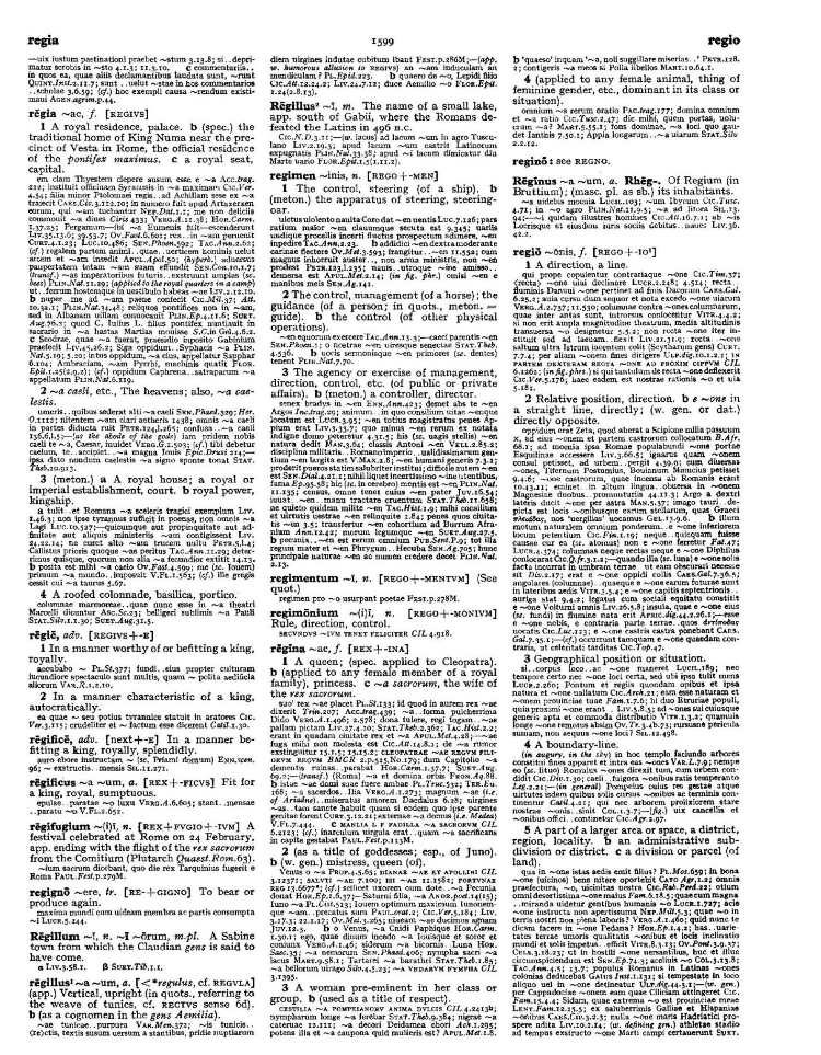 Page from the Oxford Latin Dictionary