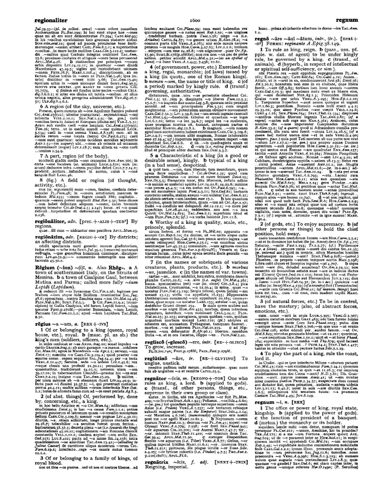 Page from the Oxford Latin Dictionary