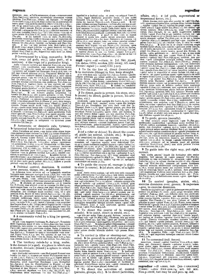 Page from the Oxford Latin Dictionary