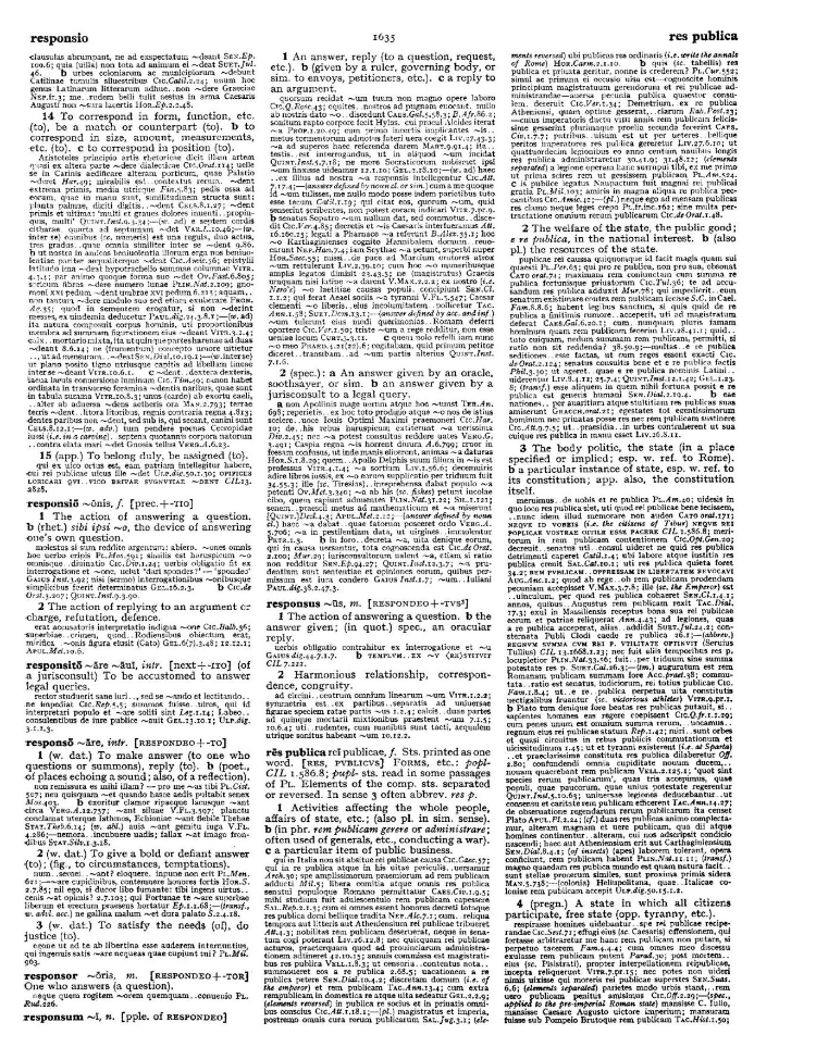 Page from the Oxford Latin Dictionary