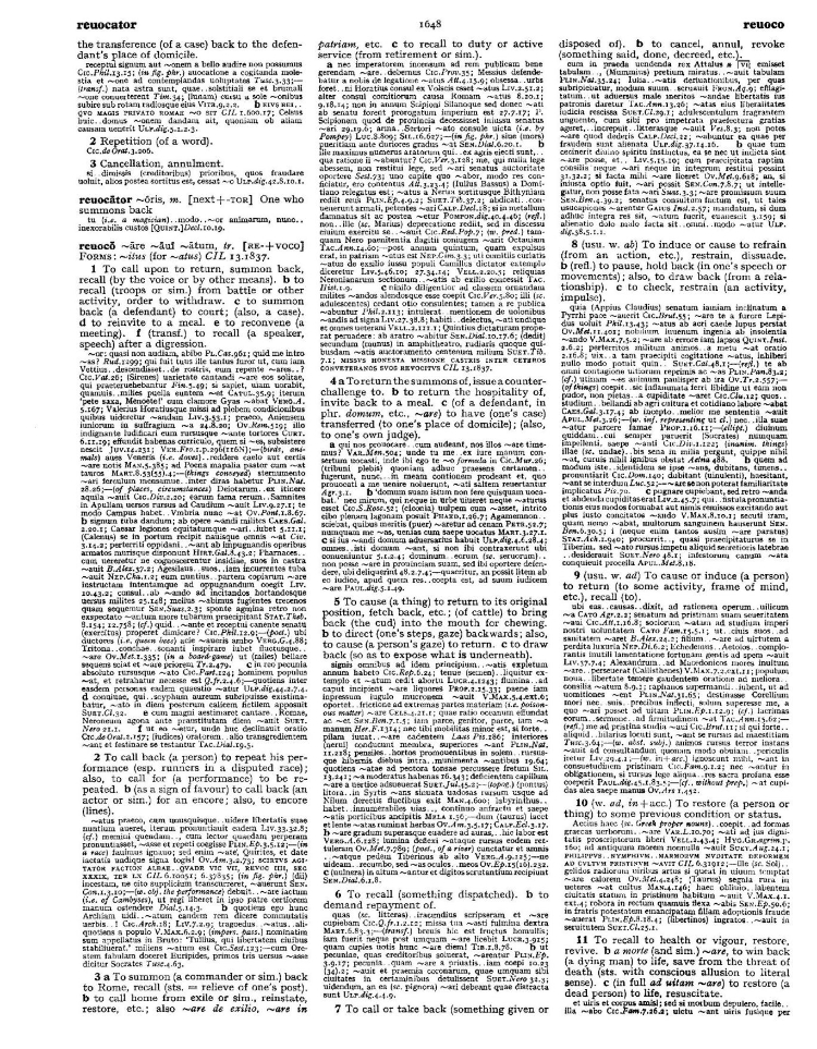 Page from the Oxford Latin Dictionary