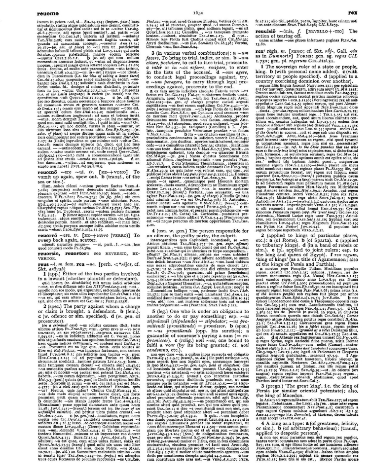 Page from the Oxford Latin Dictionary