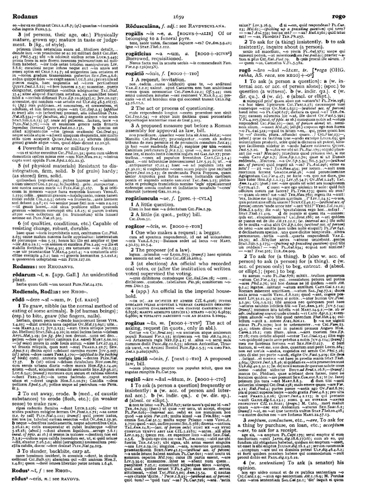 Page from the Oxford Latin Dictionary