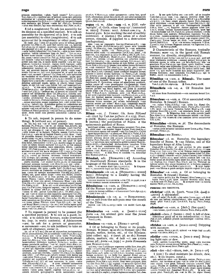 Page from the Oxford Latin Dictionary