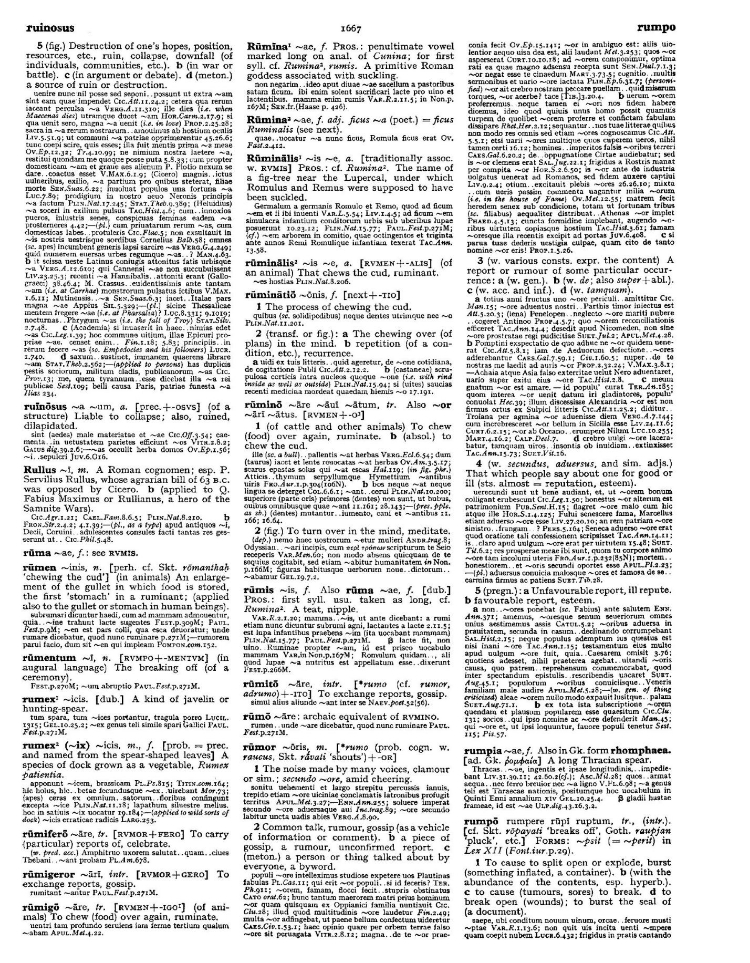 Page from the Oxford Latin Dictionary