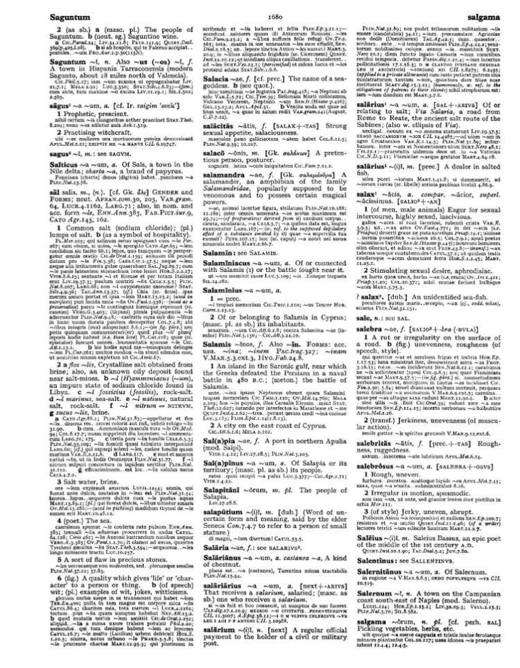 Page from the Oxford Latin Dictionary