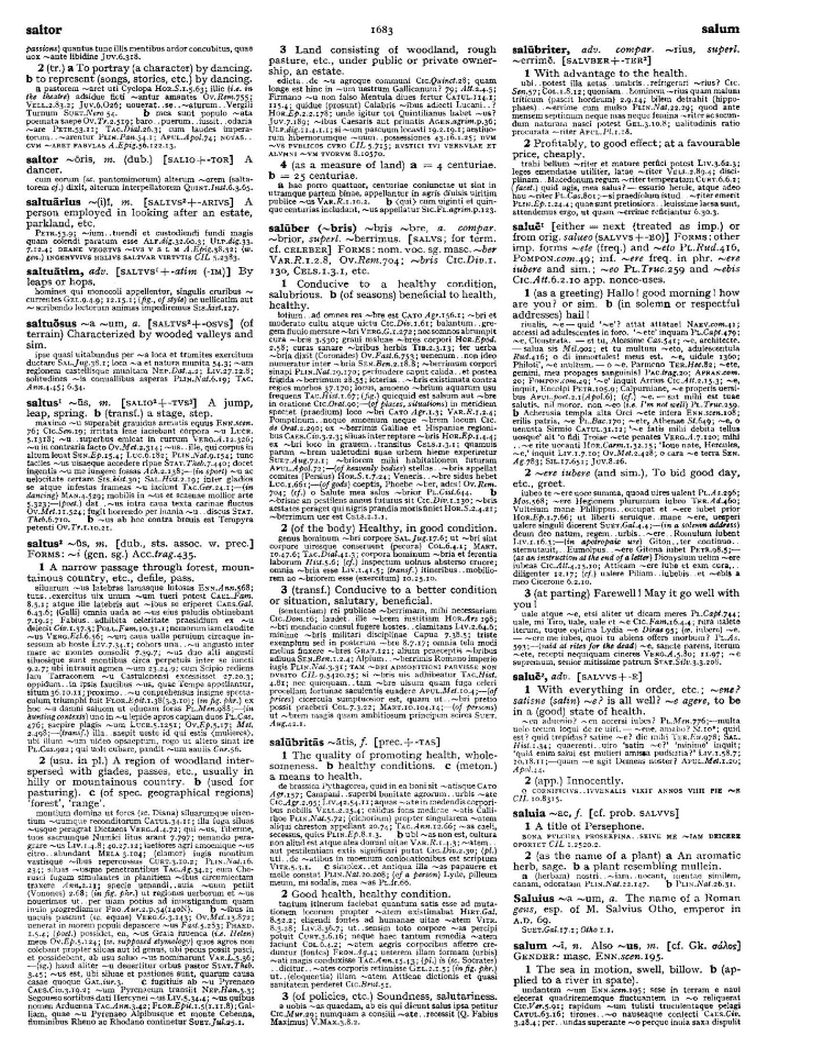 Page from the Oxford Latin Dictionary