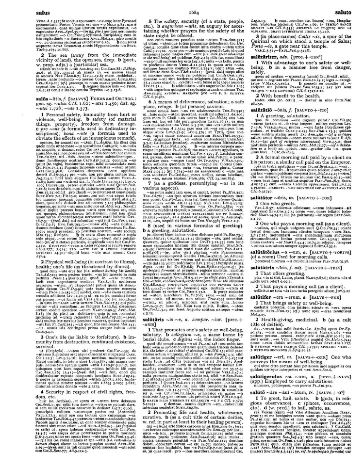 Page from the Oxford Latin Dictionary