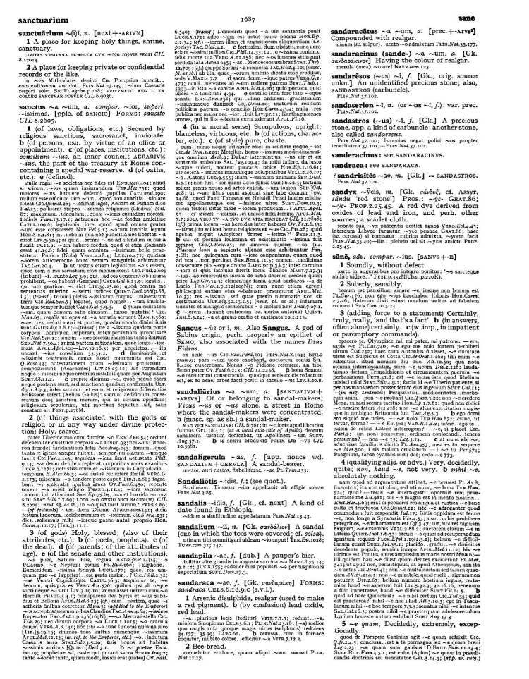 Page from the Oxford Latin Dictionary